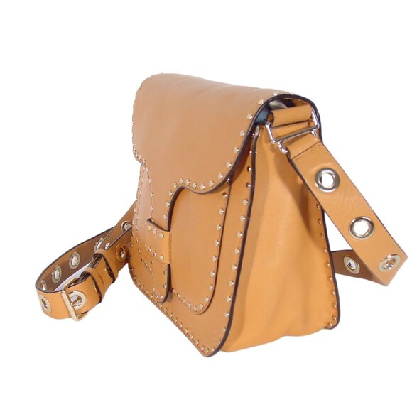 REBECCA MINKOFF Midnighter $325 Large Studded Leather Crossbody Messenger Bag - Picture 5 of 11